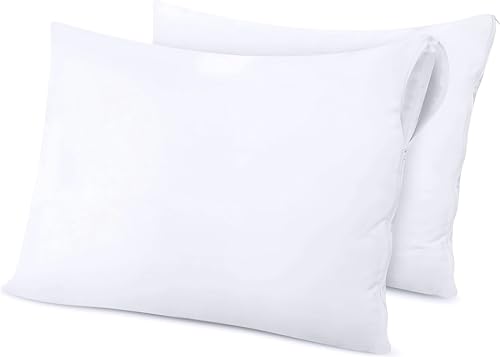 Utopia Bedding Waterproof Zippered Pillow Protectors (Standard Size - 50 x 70 cm) - Pack of 2 - Anti...