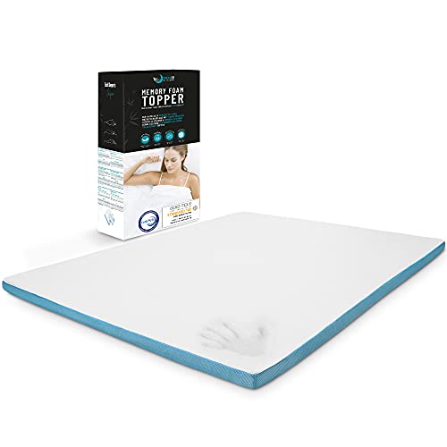 Dreamzie - Memory Foam Mattress Topper Double Bed - 5cm (2 inches) of High Density 45kg/m3 Foam -...