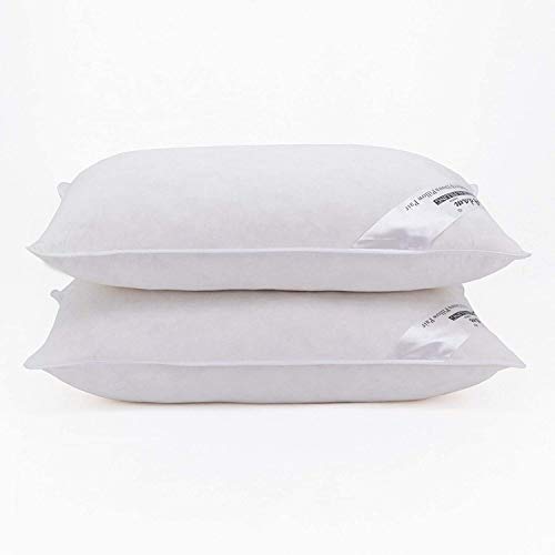 Adam Home Duck Feather Pillows 2 Pack Hotel Quality (Standard Size) - Luxury Down Pillows Extra Soft...