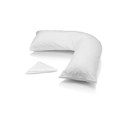 Rohi Orthopaedic V Pillow with Pillowcase (White) – Anti Allergy Triangle pillow for Nursing,...
