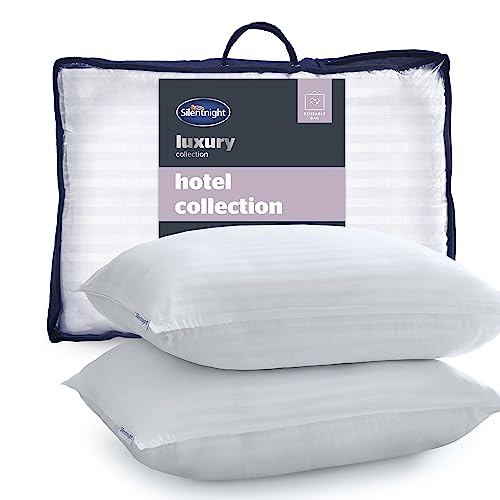 Silentnight Hotel Collection Pillow 2 Pack – Pair of Luxury Hotel Quality Pillows Hypoallergenic...