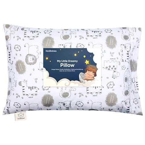 Toddler Pillow with Pillowcase - My Little Dreamy Pillow - Organic Cotton Toddler Pillows for...