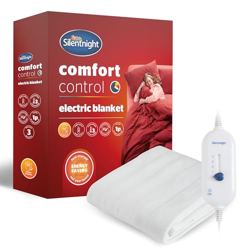 Silentnight Comfort Control Electric Blanket Double - Heated Electric Underblanket with 3 Heat...