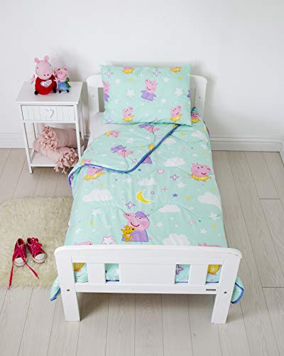 Rest Easy Toddler Cot Bed Coverless Duvet Bedding | Reversible Coverless Quilt, Pillow & Pillowcase...