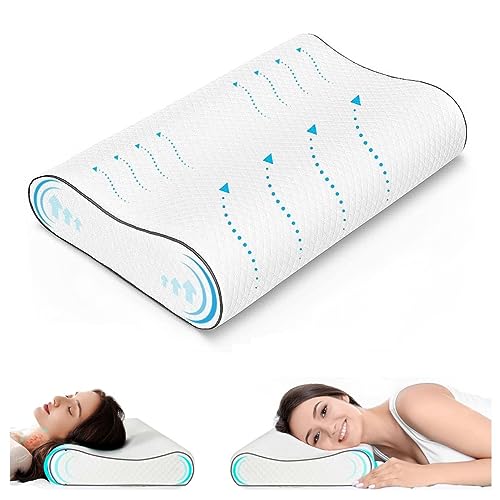 ON1S Orthopedic Memory Foam Pillow for Neck and Shoulder Pain | Ergonomic Cervical Contour Support...