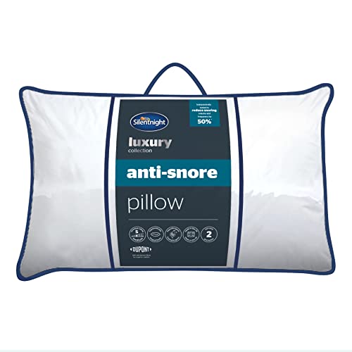 Silentnight Luxury Quilted Anti-Snore Pillow – Contoured Foam Positions the Head to Reduce Snoring...