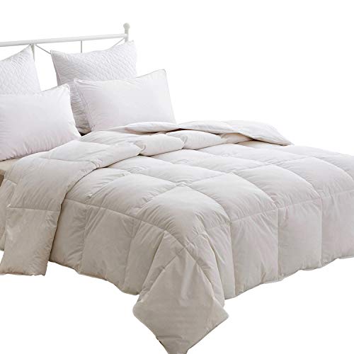 Double Size Duvet - Luxury White Goose Feather and Down Duvet, 13.5 Tog Bed Quilt, 100% Cotton...