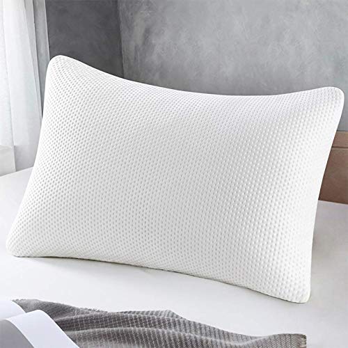SWTMERRY Memory Foam Pillow, Standard Size Pillows for Sleeping Adjustable Loft Firmness Shredded...